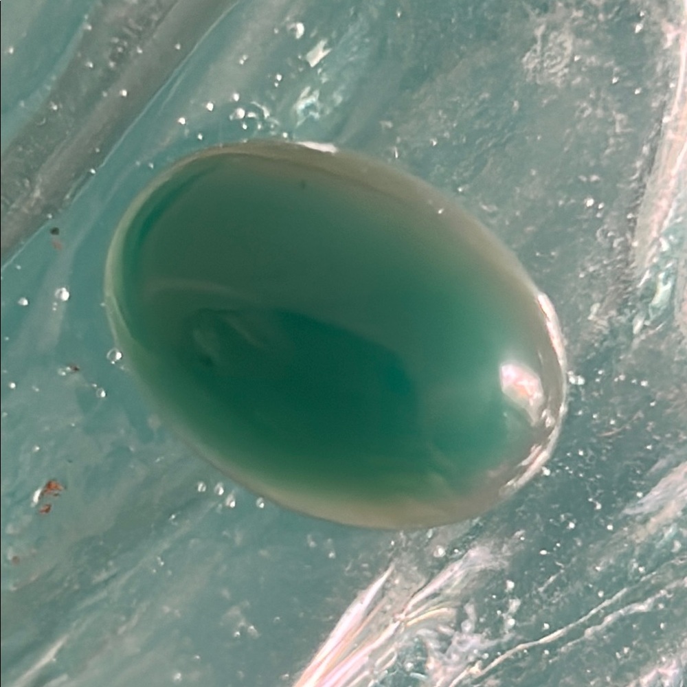 New May Birthstone Green Chalcedony Oval Cabochon Loose Gemstone